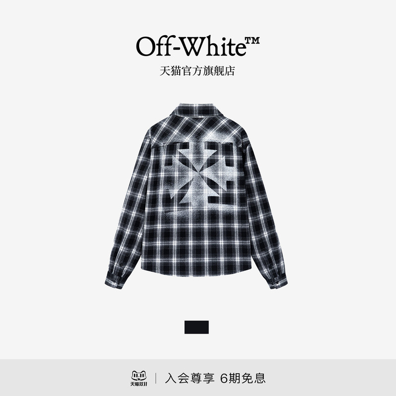 Off-White ™ Couple's Matching Outfit: Ink-Splattered Double Arrow Plaid Shirt, Unisex High Street Style Loose Jacket. Off-White ™ Couple's Matching Outfit: Ink-Splattered Double Arrow Plaid Shirt, Unisex High Street Style Loose Jacket.
