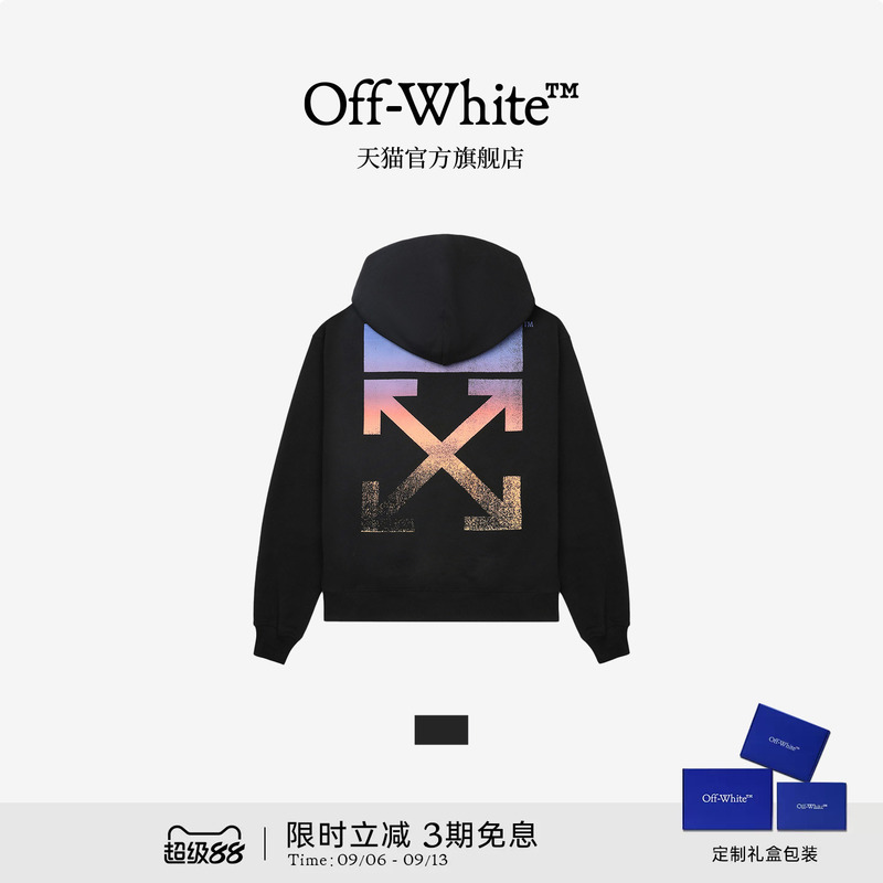 Off-White ™   Couple's New Style Loose-Fitting Hooded Sweatshirt