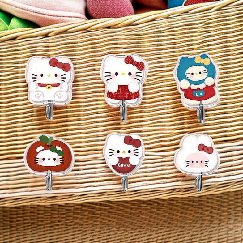 No-Drill Adhesive Hooks for Kitchen, Bathroom, Dormitory, Cute Cartoon Cat Gift Hooks, 2 Yuan Free Shipping Small Items No-Drill Adhesive Hooks for Kitchen, Bathroom, Dormitory, Cute Cartoon Cat Gift Hooks, 2 Yuan Free Shipping Small Items