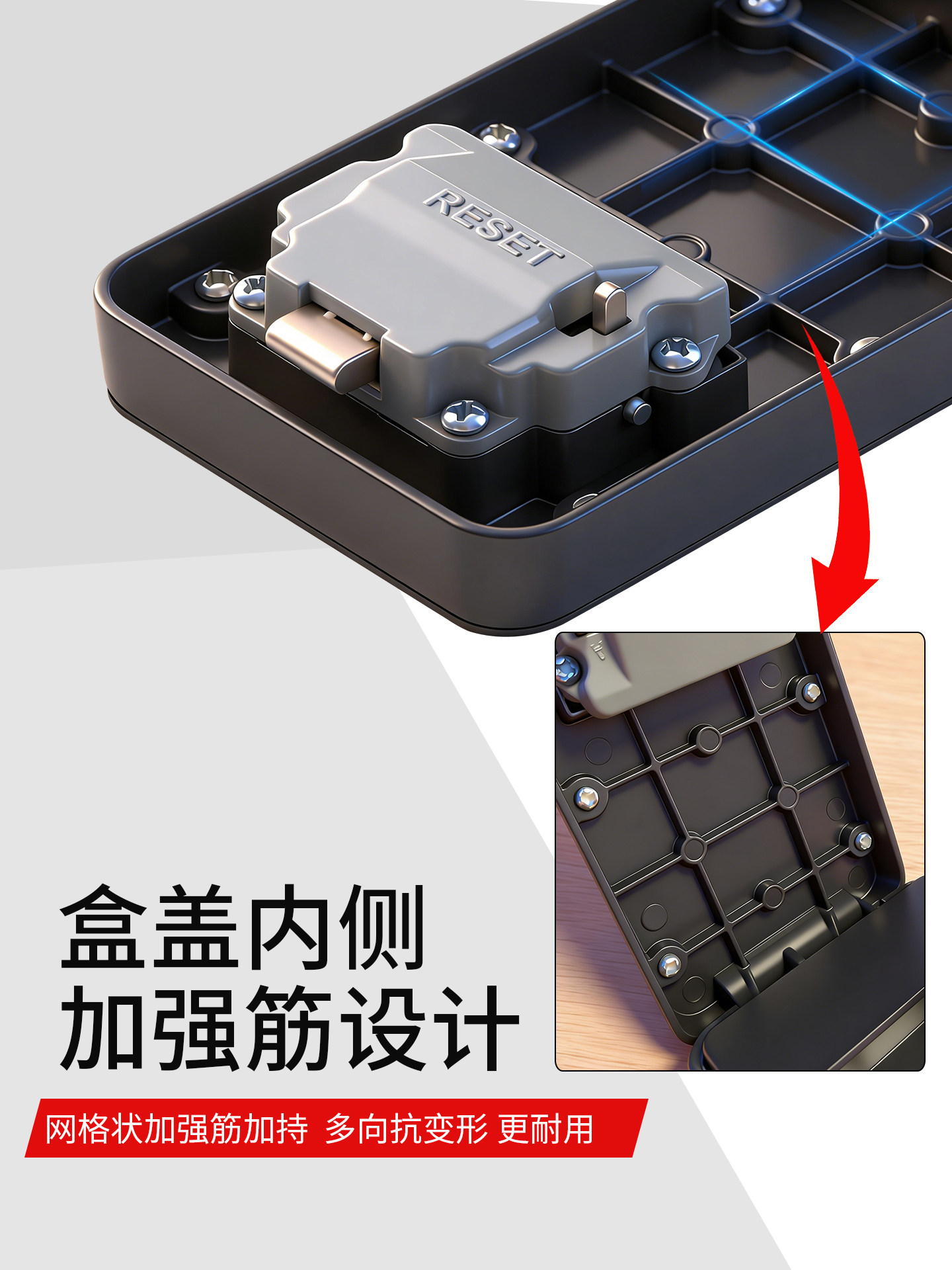 Metal Password Key Box Can Be Used Outdoors, Suitable for Smart Door Locks, Long Keys, Peephole, Construction Site Universal Lock Box