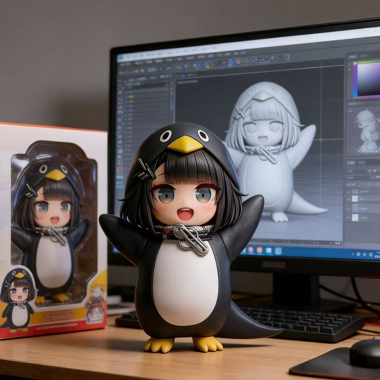 ググ・ガガ - リトルペンギン [S+ 最上位バージョン] 管理者フィギュア アークナイツ：エンド・オブ・ザ・ワールド モデルオーナメント