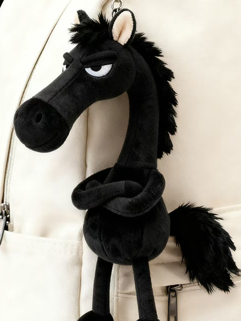 2026 Tianxuan Dark Horse Xiaohongshu Hot-Selling Plush Toy Doll Pendant Year of the Horse Lucky Gift for Family and Friends