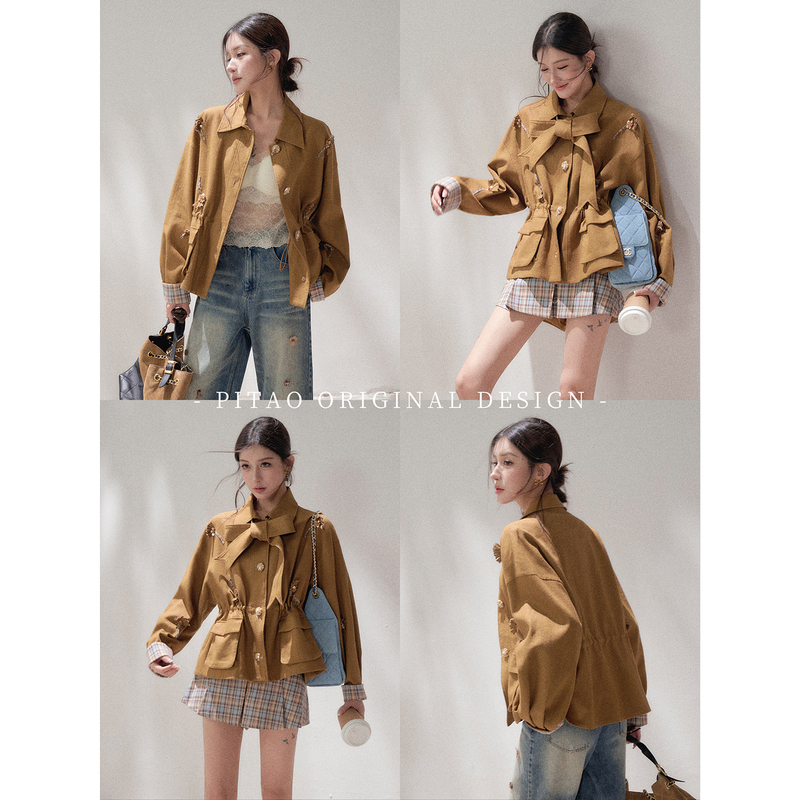 Pitao Original "Nutcracker" Retro Preppy Style Patterned Waist-Cinching Jacket and Skirt Fashion Suit for Women Pitao Original "Nutcracker" Retro Preppy Style Patterned Waist-Cinching Jacket and Skirt Fashion Suit for Women