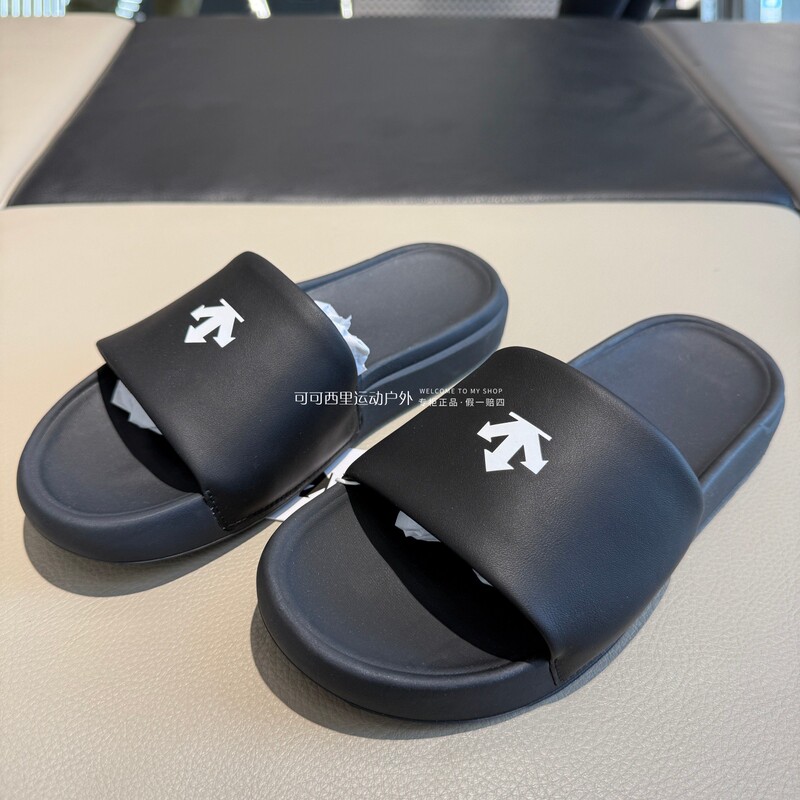 Descente Modern Style Comfortable Sports Non-Slip Flip-Flops for Women, Black