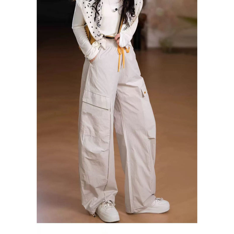 One Pair of Pants, Two Ways to Wear! Elastic Waist Cargo Pants # 2865