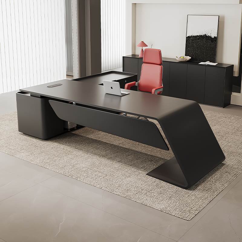 Boss's Desk Ceo's Desk Black Warrior Modern Minimalist High-End Designer High-End Executive Desk Boss's Desk Ceo's Desk Black Warrior Modern Minimalist High-End Designer High-End Executive Desk