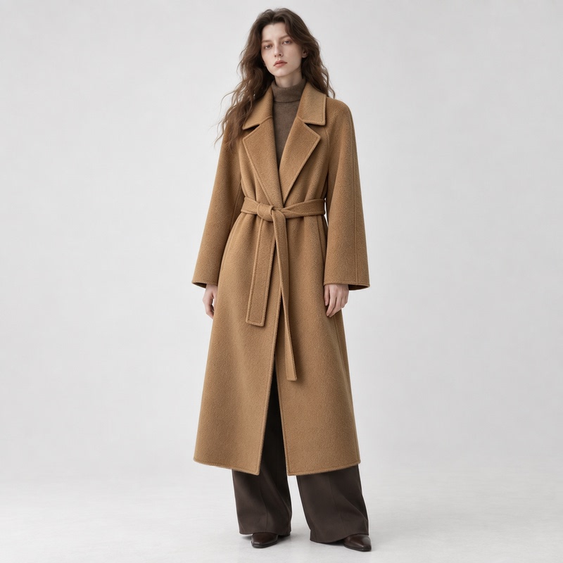 He Ying Official~100% Pure Cashmere Coat丨Light Luxury 123 Long Coat Double-Sided Woolen Coat Jacket He Ying Official~100% Pure Cashmere Coat丨Light Luxury 123 Long Coat Double-Sided Woolen Coat Jacket