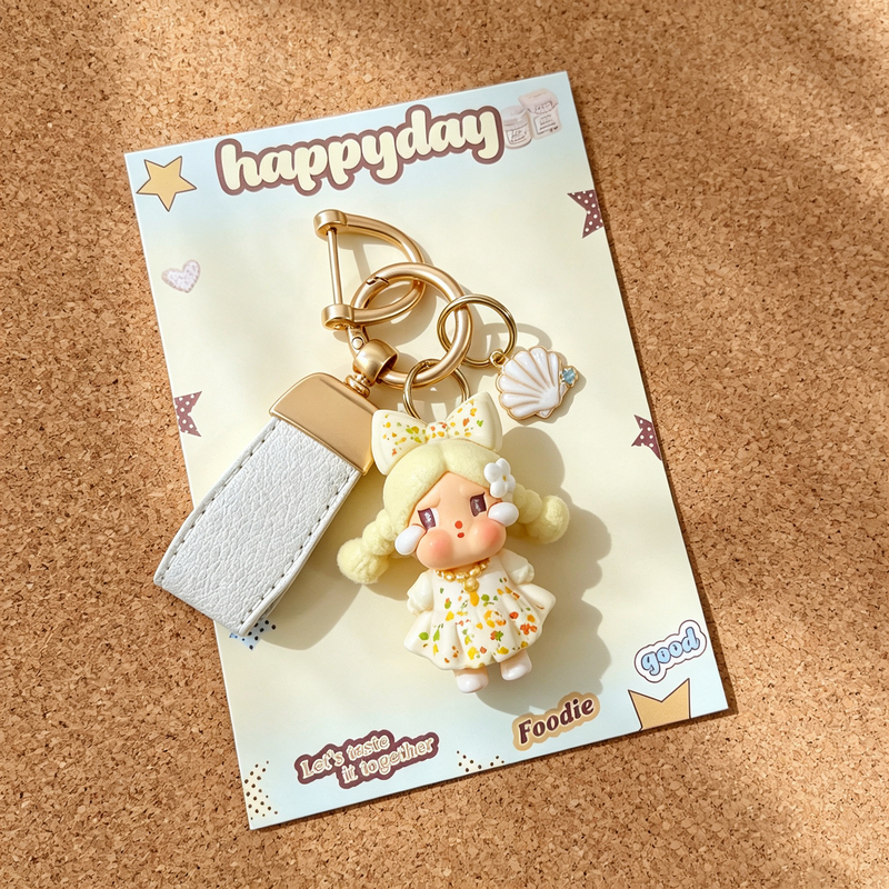 Cute Crying Baby Keychain, Girl's Bag Pendant, Bubble Mart Cute Floral Dress Car Keychain, Best Friend Gift Cute Crying Baby Keychain, Girl's Bag Pendant, Bubble Mart Cute Floral Dress Car Keychain, Best Friend Gift