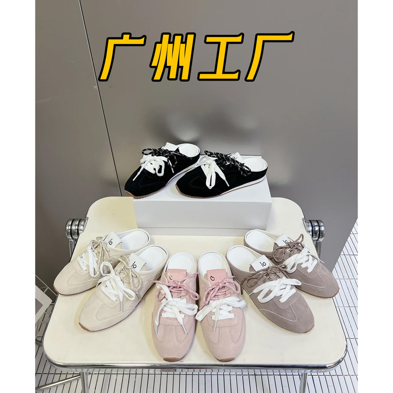 Correct Version~ Jisoo Kim Ji-Soo Kendall Jenner Style German Training Shoes Half Slippers Mules Retro Casual Sneakers