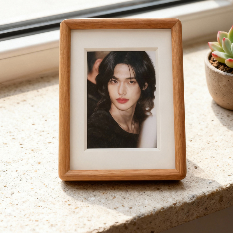 Black Walnut Teak 6inch Photo Frame Display Stand Photo Printing with Frame 8inch High-End Photo Frame Solid Wood Photo Frame