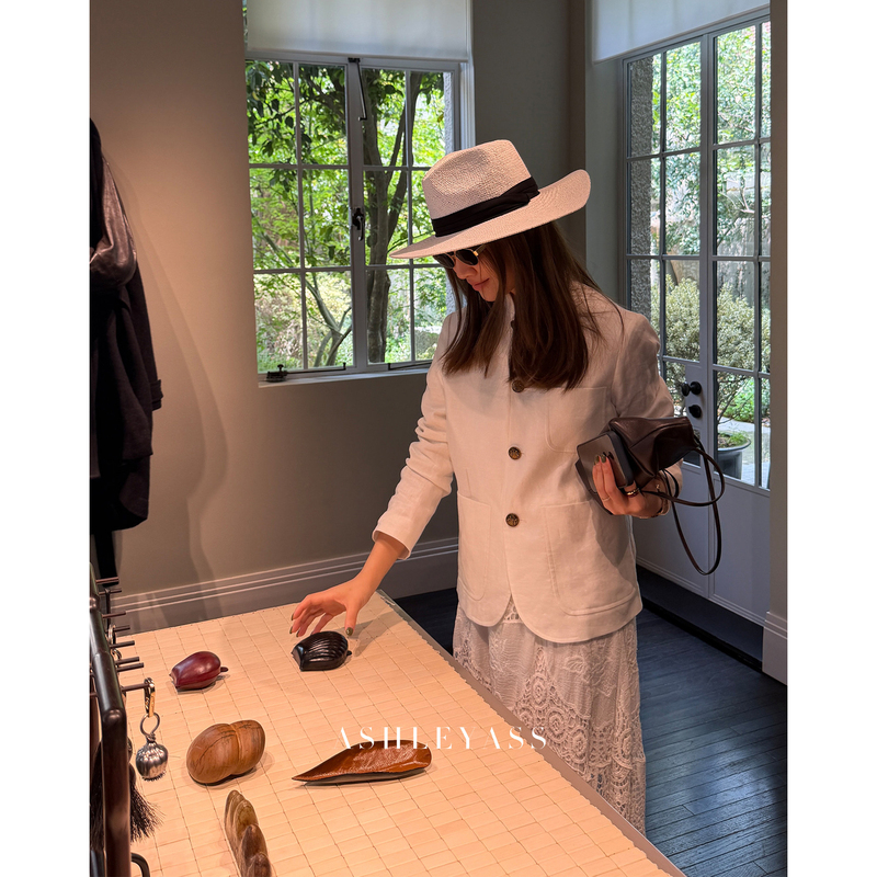 Ashleyass Spanish-Style Stand Collar Linen Minimalist New Chinese-Style Zhongshan Small Stand Collar Blazer Women's Suit