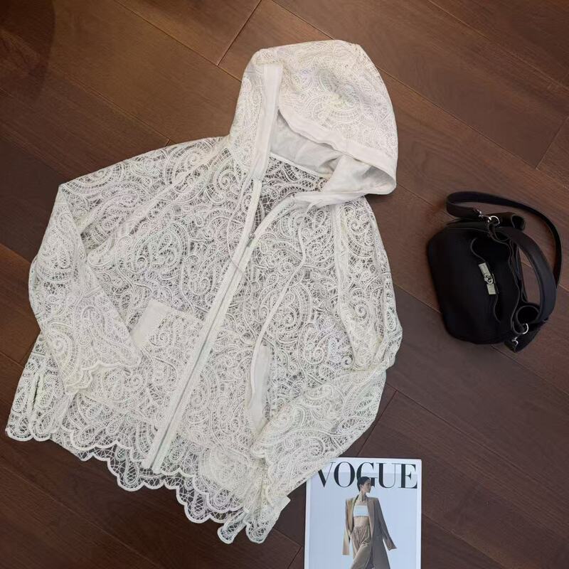 Queen Dalin【】Lace Jacket 2026 New Designer European Style Crochet Lace Sun Protection Jacket 088 Queen Dalin【】Lace Jacket 2026 New Designer European Style Crochet Lace Sun Protection Jacket 088