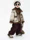 German Razt Brand Store Boys' Winter Jacket 2025 New Style Fleece-Lined Thickened Warm Leather and Fur Integrated Coat