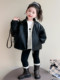 German Razt Brand Store Girls' Fleece-Lined Jacket 2025 New Leather Jacket Winter Mink Coat Leather Clothing