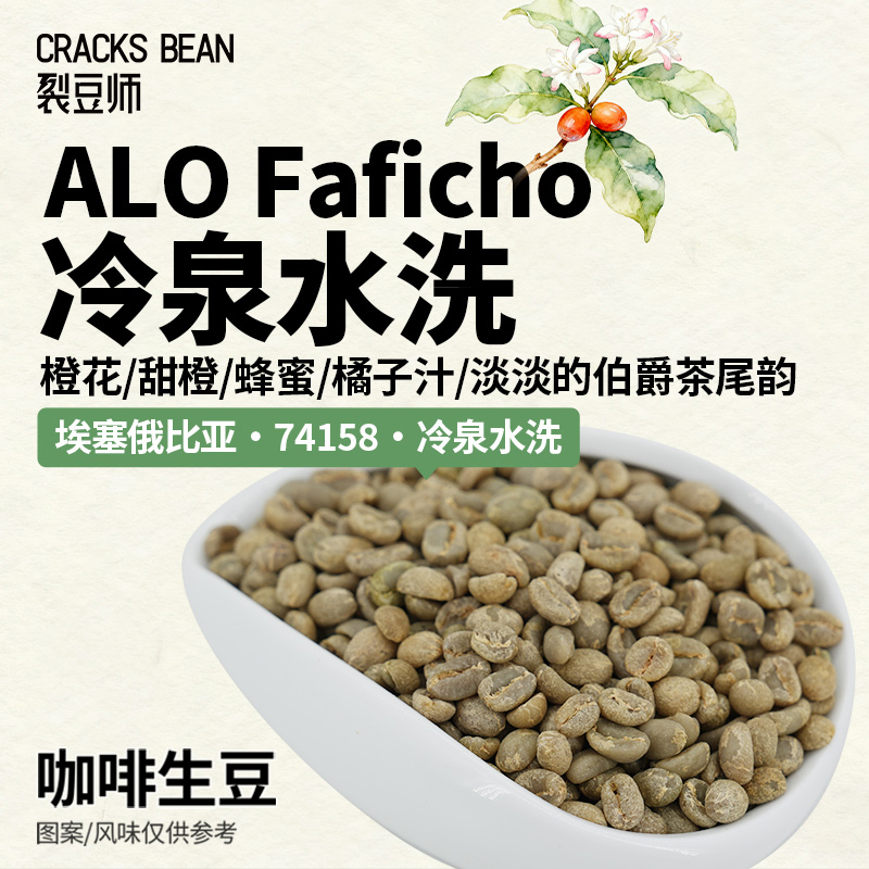 Faficho Cold Water Washed Coffee Beans Recommended for Light Roasting Eth-Alo Hand-Brewed Ice Drip Cold Brew Faficho Cold Water Washed Coffee Beans Recommended for Light Roasting Eth-Alo Hand-Brewed Ice Drip Cold Brew