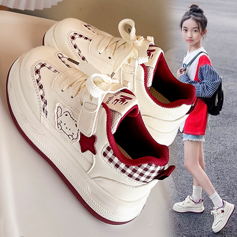 Children's Shoes for Girls 2026 New Autumn Kidsren's Sports Sneakers Casual Soft-Soled Princess White Shoes Hot-Selling Model for the Year of Birth