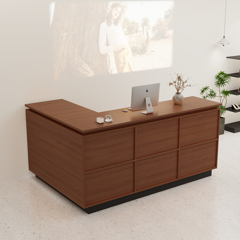 Clothing Store Front Desk Cashier Counter Small Corner Reception Desk Women's Clothing Store New Style Coffee and Nail Bar Counter
