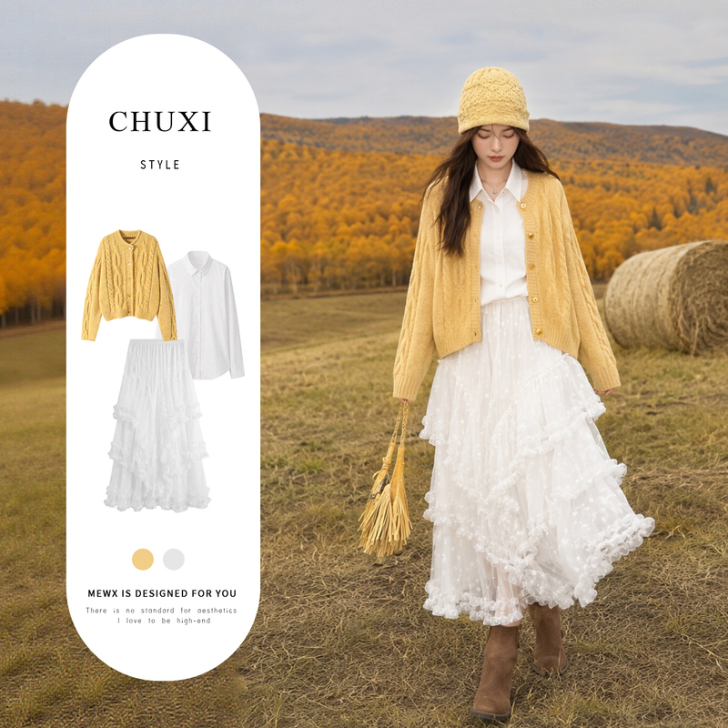 Dopamine Autumn Outfit Yellow Dress 2026 Super Trendy Autumn Fashion Complete Set of Stylish Clothes Very Beautiful Dress Dopamine Autumn Outfit Yellow Dress 2026 Super Trendy Autumn Fashion Complete Set of Stylish Clothes Very Beautiful Dress