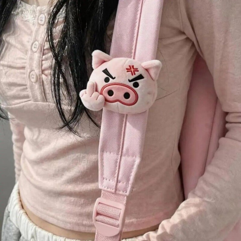 Magnetic Detachable Cute Character Plush Backpack Shoulder Strap Brooch Toy Pendant