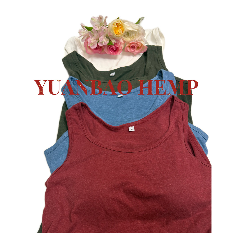 Hemp | 100% Hemp All-In-One Loose-Fitting Cover-Up Vest with Chest Pads, Breathable, Antibacterial, Sweat-Absorbent Base Layer Vest