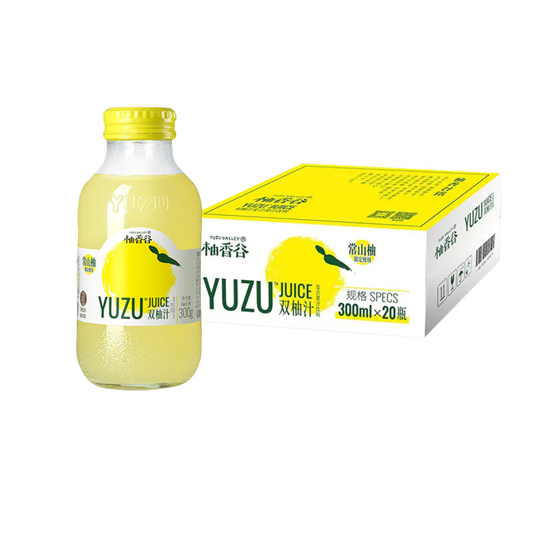 【柚香谷】双柚汁300g*20瓶整箱