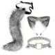 Tail Cosplay Toy Cat Ears Cat Tail Set Fox Japanese Handmade Cosplay Cat Girl Headband Tie Accessories