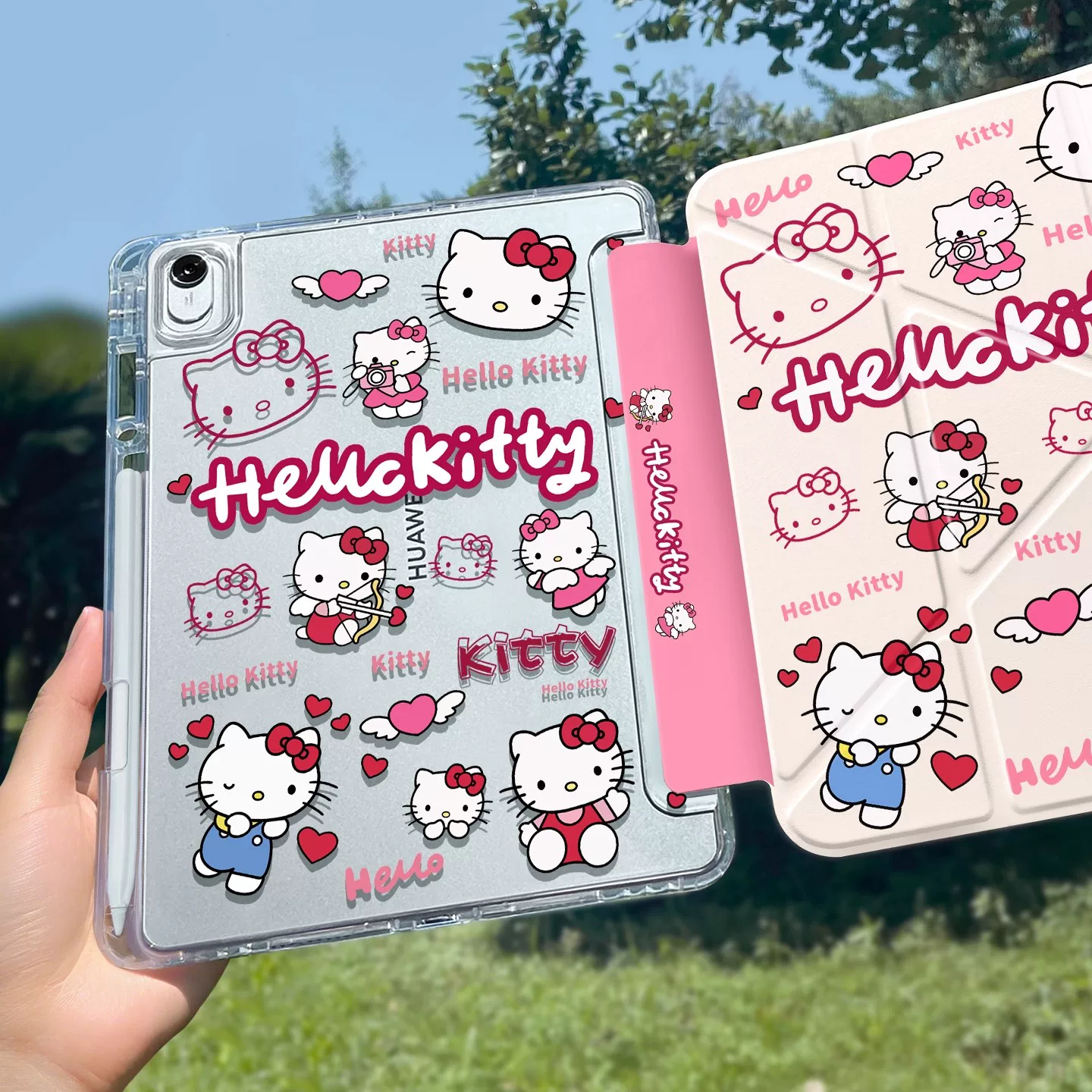 Чехол для iPad Hello Kitty, подходит для Apple защитный чехол 11-го поколения A16, чехол 2025 нового iPad Air 7, планшет iPad Pro 11 дюймов, мини 6, против падений, гибкость, 5 10-е поколение, с отсеком для стилуса, 398 тонкий и легкий