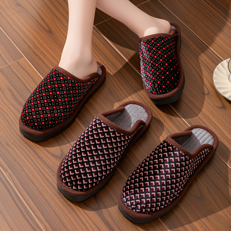 Winter Hot-Selling Product, Carefully Selected by Elders, Non-Slip Warm Slippers for the Elderly, Cotton Slippers for Men and Women, Rubber Foam, Lightweight, Comfortable and Wear-Resistant