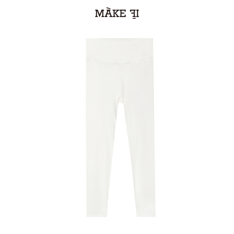【Make if Flagship Store】Seagull Line Australian Wool Seamless Leggings High Waist Elastic Slim Fit Pants