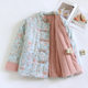 Winter 2024 Women's Thick Cotton Jacket New Style Silk Cotton Coat Chinese Style Warm Printed Jacket with Traditional Buttons