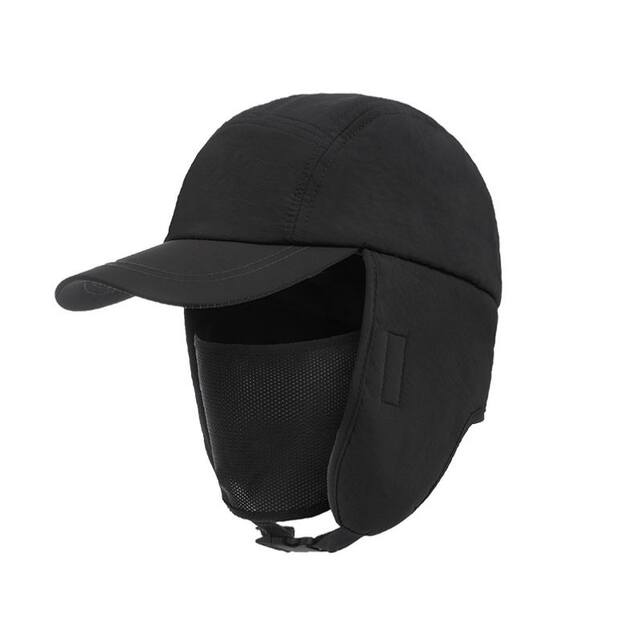 Men's Autumn and Winter Cap, Warm Ear Protection, Cold-Proof, Fleece-Lined, Thickened Baseball Cap, Cycling Lei Feng Hat, Outdoor