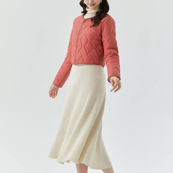 Lamb Wool Cotton Coat for Women, Fleece-Lined Warm Cotton Jacket, down Cotton Inner Layer, Base Layer Cotton Jacket, Mom's Clothing, Cold-Proof Inner Wear