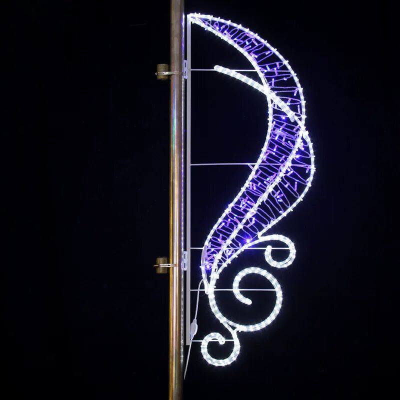 Led Street Lights, Outdoor Cross-Street Lights with Iron Art Patterns, Flat-Shaped Lights, Wall and Building Decorative Lighting, Small Decorative Lights