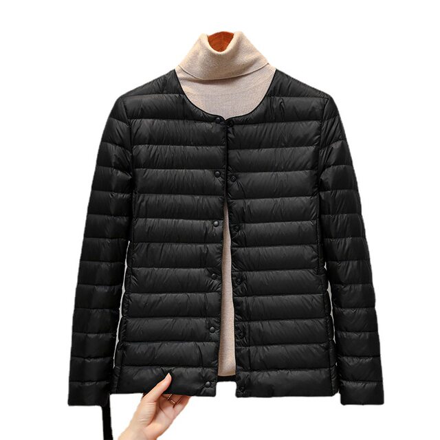 School Uniform Essential: down Cotton Jacket with Inner Lining for Female Middle School, High School, and College Students, Thickened and Fleece-Lined, Suitable for Wearing Inside as a Small Cotton Coat