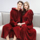 Zipper Nightgown for Women, Winter Coral Fleece Thick Long Bathrobe, Men's Plus-Size Bathrobe, Flannel Pajamas, Couple's Nightdress for Autumn