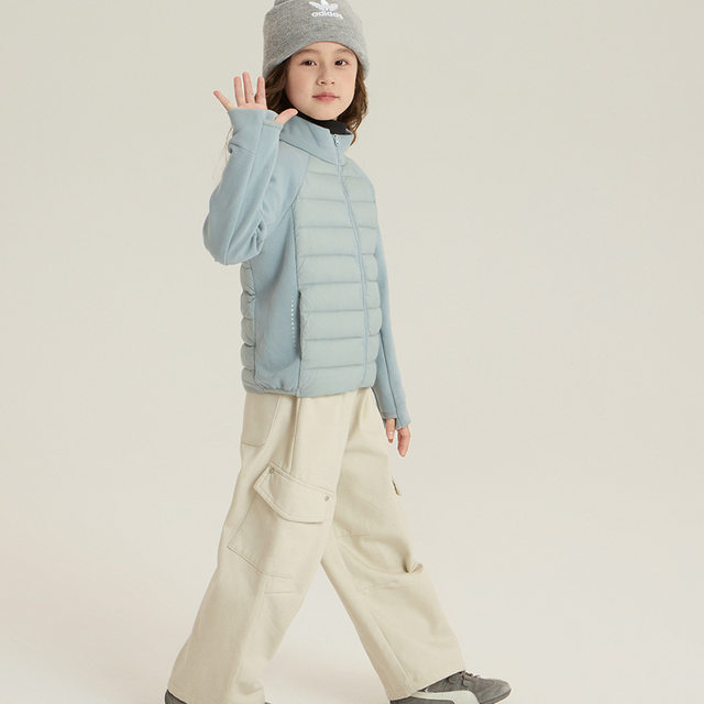 Children's Lightweight down Jacket Korean Style School Uniform Inner down Lining Unisex Winter 90% White Duck down Warm Coat New