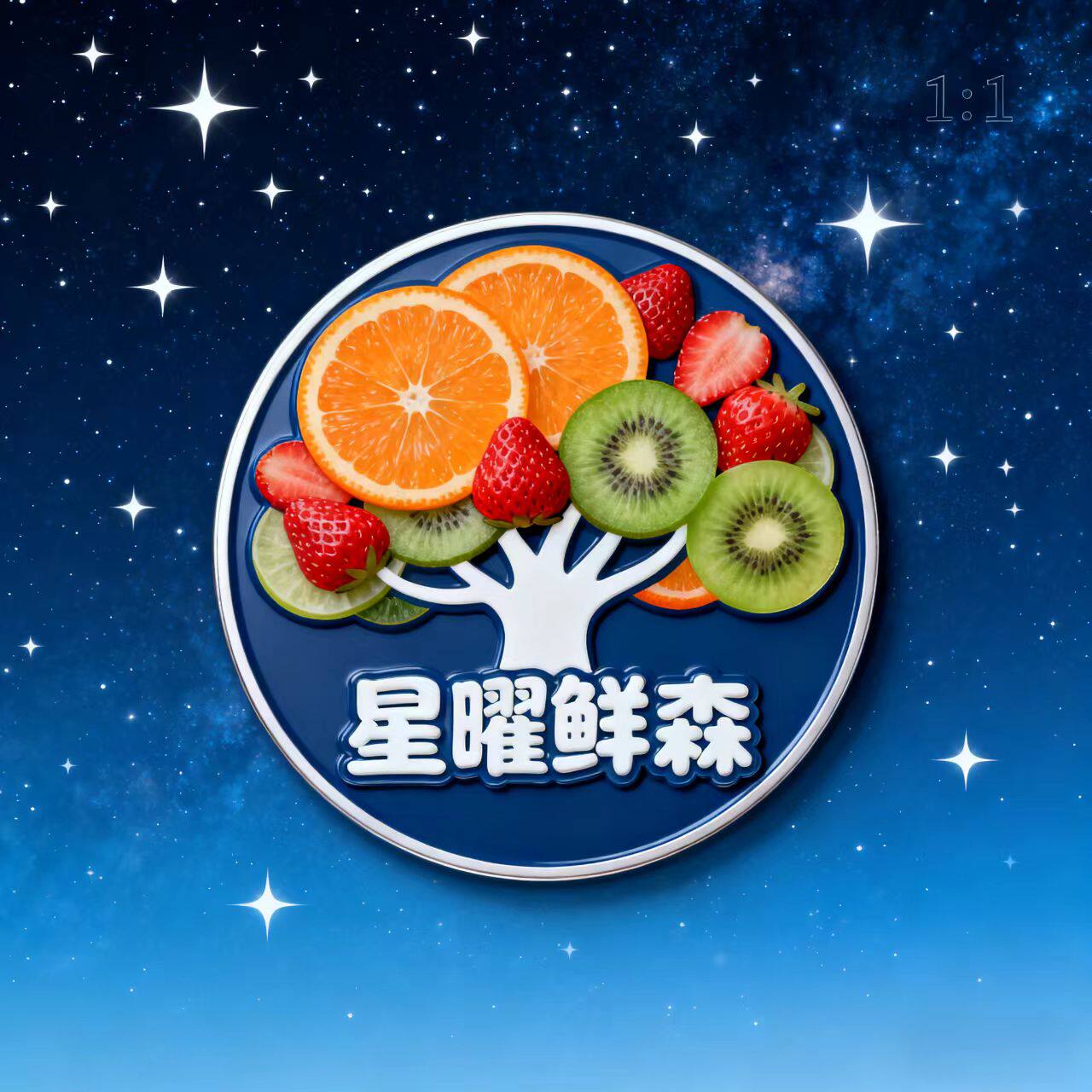 星曜鲜森水果旗舰店的LOGO