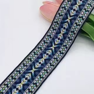 Jeans, Pants, and Clothing with Widened Side Stripes, Widened Trim, Vintage Jacquard Woven Collar, Decorative Fabric Trim