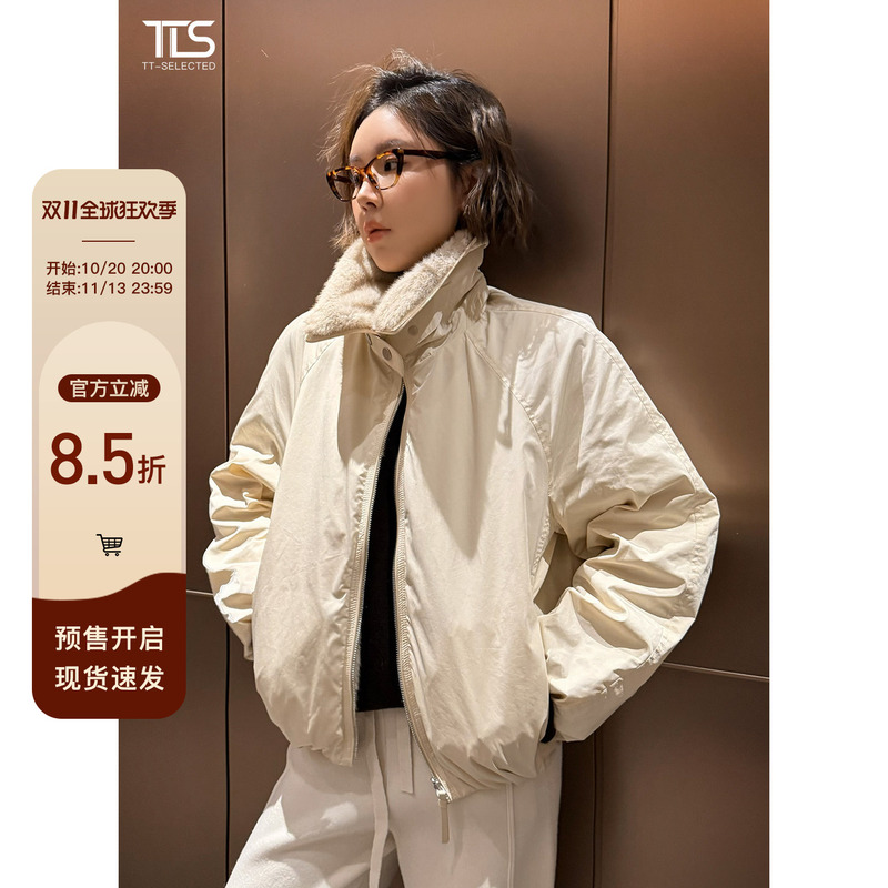 Auntie Tts【Ed Jacket】Reversible Fur Coat for Women 2026 Winter Parka Stand Collar Jacket Auntie Tts【Ed Jacket】Reversible Fur Coat for Women 2026 Winter Parka Stand Collar Jacket