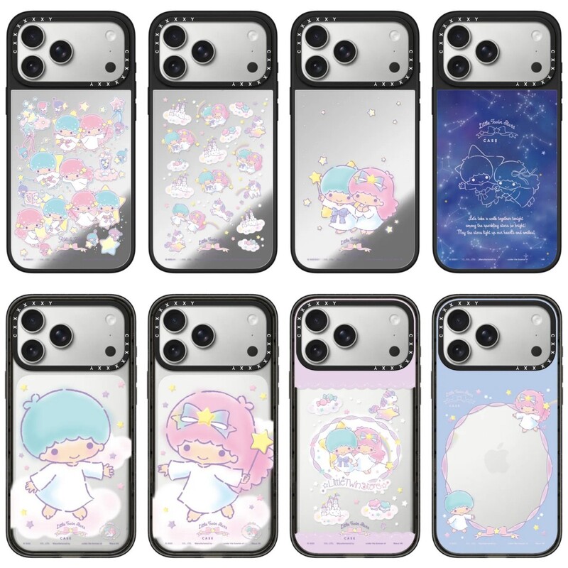 Little Twin Stars Kiki and Lala Phone Case for iPhone 18 Pro Max, 17 Pro, Cartoon 16 Plus, Shockproof 15/14/13 Hard Case