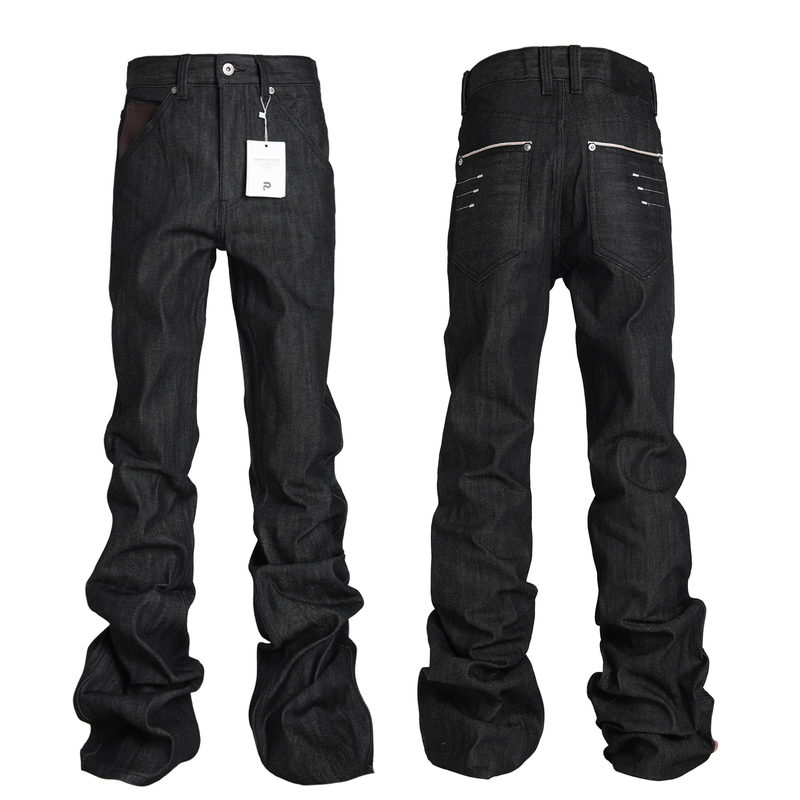 【Authentic Micro-Flared Four-Thread Raw Denim】Pulb Original Design 1021 Narrow-Cut Selvedge Four-Thread Raw Denim Jeans