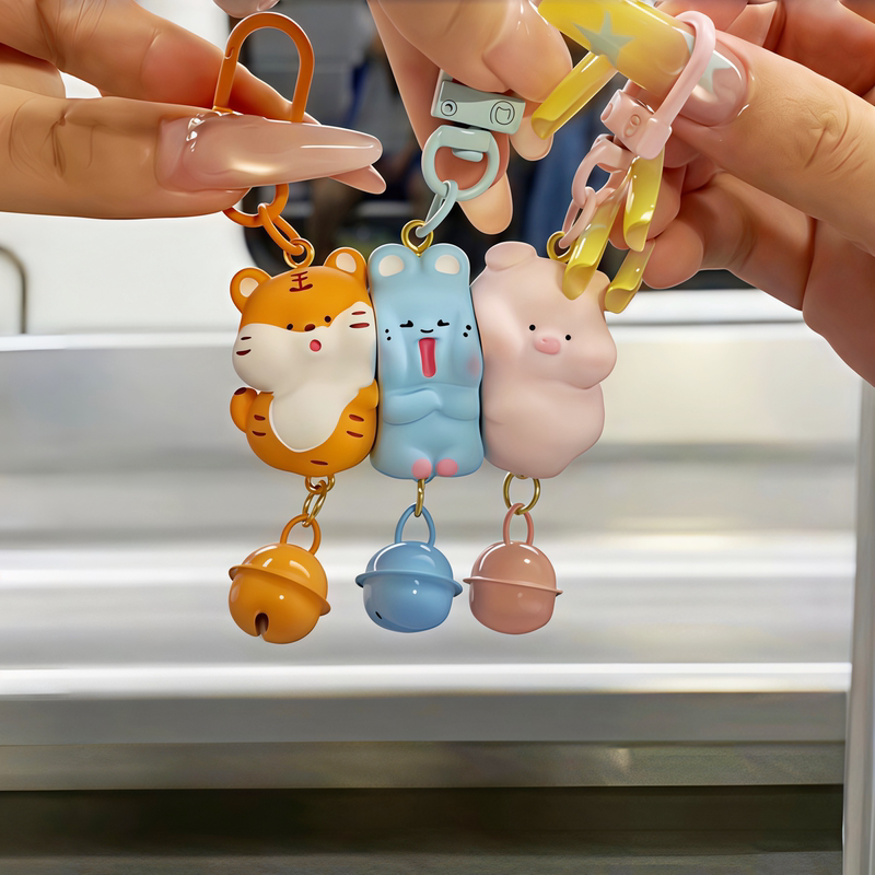 The Friendship of Three Little Ones! Magnetic Pendant, Detachable Resin Keychain, Bag Charm Accessory, Gift for Friends