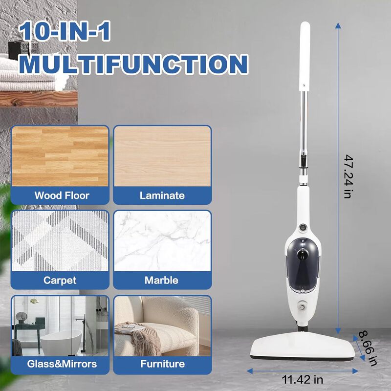 Cross-Border Steam Mop Multifunctional Cleaning Machine High-Temperature Mite Remover Household Electric Mop Large Steam Brush Cleaner