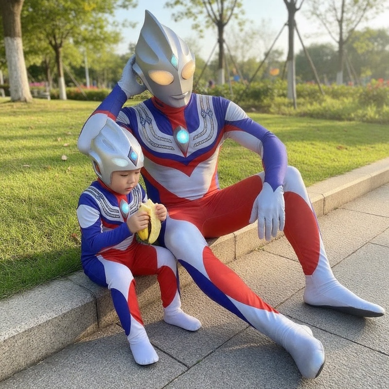Ultraman Tiga Boys' Clothing, Ultraman Zero Adult Version Jumpsuit, Children's Performance Costume, Adult Cosplay Boy's Battle Suit Ultraman Tiga Boys' Clothing, Ultraman Zero Adult Version Jumpsuit, Children's Performance Costume, Adult Cosplay Boy's Battle Suit