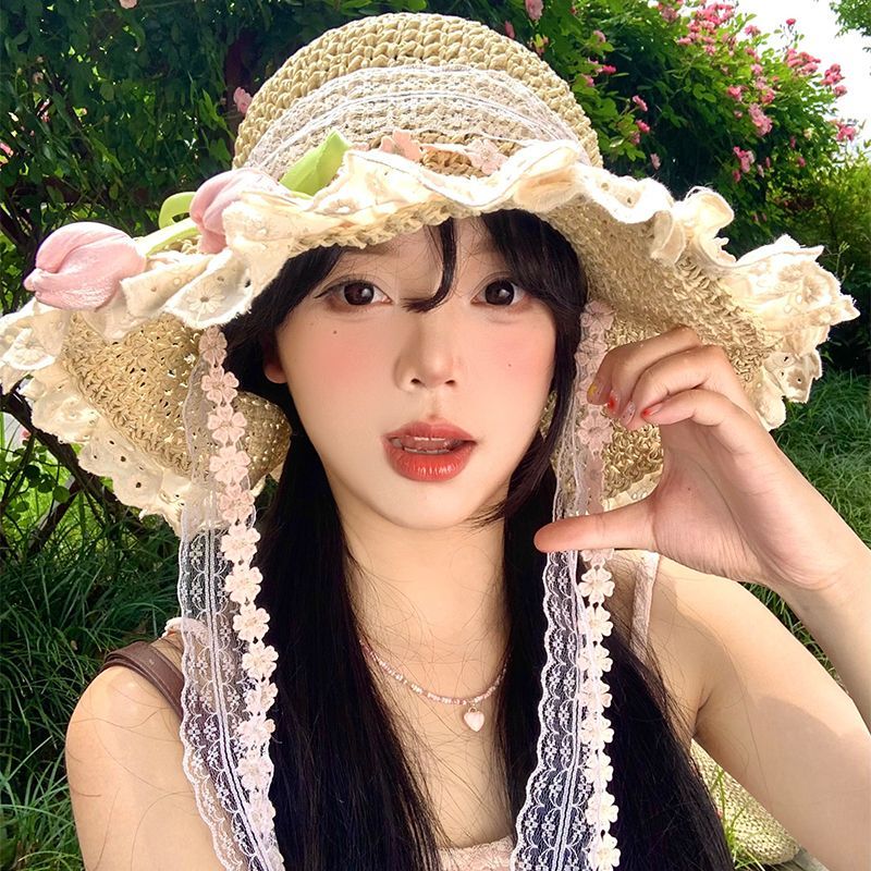 Beach Vacation Style Straw Hat for Women, Summer Large Brim Sunshade, Sun Protection, Foldable Beach Hat, Beach Photo Sun Hat Beach Vacation Style Straw Hat for Women, Summer Large Brim Sunshade, Sun Protection, Foldable Beach Hat, Beach Photo Sun Hat