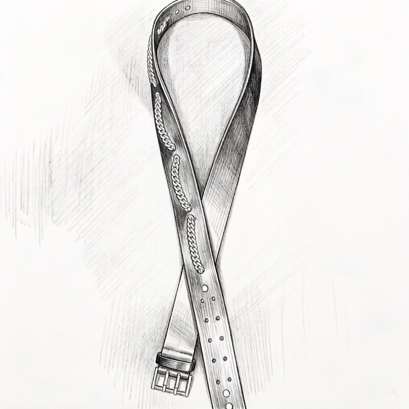 【Dini】04ss“Strip”Runway Chain Belt