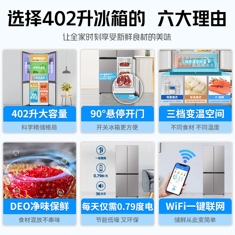 海尔BCD-402WLHTDEDGHU1冰箱图片