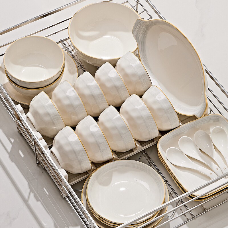 Shiguanglu Tableware Set 2026 Light Luxury Underglaze Color Home Use New Ceramic Bowl and Plate Set for Housewarming High-End Bowl and Plate Set Shiguanglu Tableware Set 2026 Light Luxury Underglaze Color Home Use New Ceramic Bowl and Plate Set for Housewarming High-End Bowl and Plate Set
