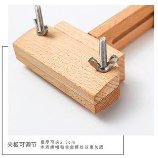 Wooden portable solid wood cross stitch stand round desktop embroidery stand adjustable rotating hand embroidery embroidery embroidery stand