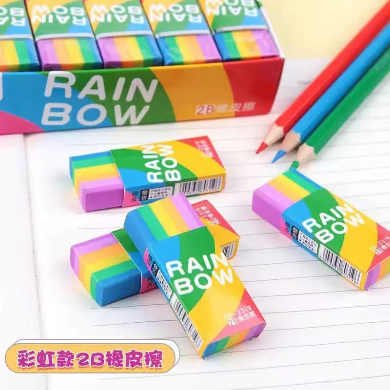 New Universal Colorful Striped Erasers for Students, Multi-Color Gradient Erasers, Creative Stationery Supplies New Universal Colorful Striped Erasers for Students, Multi-Color Gradient Erasers, Creative Stationery Supplies